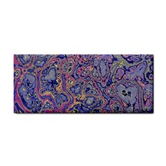 Colorful Marbled Paint Texture Hand Towel by SpinnyChairDesigns