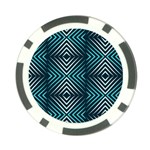 Blue Motif Design Poker Chip Card Guard (10 pack) Back