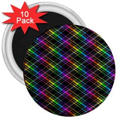 Rainbow Sparks 3  Magnets (10 Pack)  by Sparkle