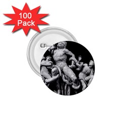 Laocoon Sculpture Over Black 1 75  Buttons (100 Pack)  by dflcprintsclothing
