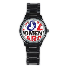 Womens March Stainless Steel Round Watch by happinesshack