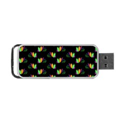 Digital Flowers Portable Usb Flash (two Sides) by Sparkle