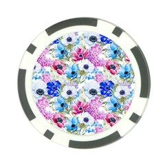 Purple Flowers Poker Chip Card Guard (10 Pack) by goljakoff