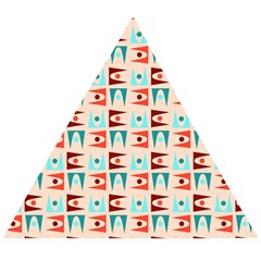 Retro Digital Wooden Puzzle Triangle by Mariart