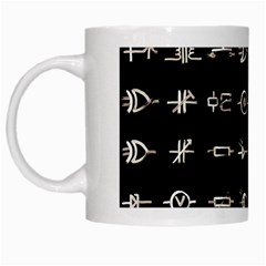 Electrical Symbols Callgraphy Short Run Inverted White Mugs by WetdryvacsLair