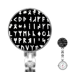 Complete Dalecarlian Rune Set Inverted Stainless Steel Nurses Watch by WetdryvacsLair