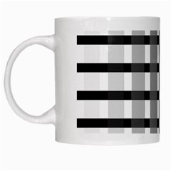 Nine Bar Monochrome Fade Squared Pulled Inverted White Mugs by WetdryvacsLair