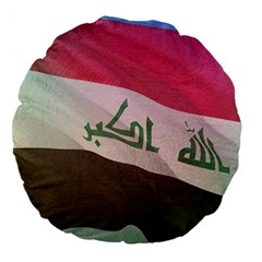 Iraq Large 18  Premium Flano Round Cushions by AwesomeFlags
