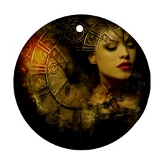 Surreal Steampunk Queen From Fonebook Ornament (round) by 2853937