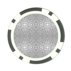 Modern Ornate Geometric Silver Pattern Poker Chip Card Guard (10 Pack) by dflcprintsclothing