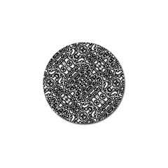 Interlace Black And White Pattern Golf Ball Marker (4 Pack) by dflcprintsclothing