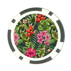Tropic Flowers Poker Chip Card Guard (10 Pack) by goljakoff