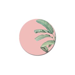 Banana Leaf On Pink Golf Ball Marker (4 Pack) by goljakoff