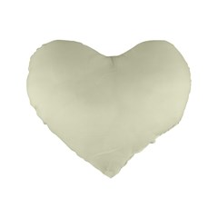 Color Beige Standard 16  Premium Heart Shape Cushions by Kultjers