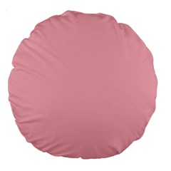 Color Light Pink Large 18  Premium Round Cushions by Kultjers