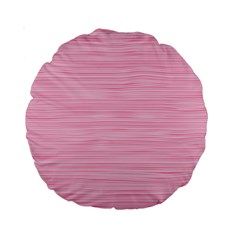 Pink Knitted Pattern Standard 15  Premium Round Cushions by goljakoff