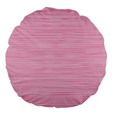 Pink Knitted Pattern Large 18  Premium Flano Round Cushions by goljakoff
