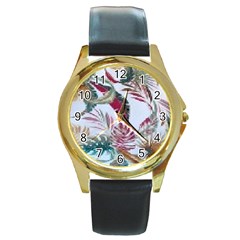 Spring/ Summer 2021 Round Gold Metal Watch by tracikcollection