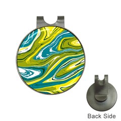 Green Vivid Marble Pattern Hat Clips With Golf Markers by goljakoff