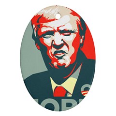 Trump Nope Oval Ornament (two Sides) by goljakoff
