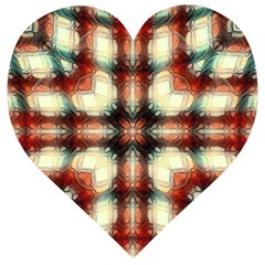 Royal Plaid  Wooden Puzzle Heart by LW41021