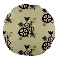Angels Large 18  Premium Flano Round Cushions by PollyParadise