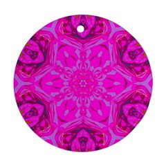 Purple Flower 2 Round Ornament (two Sides) by LW323