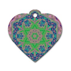Spring Flower3 Dog Tag Heart (two Sides) by LW323