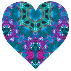 Peacock2 Wooden Puzzle Heart by LW323