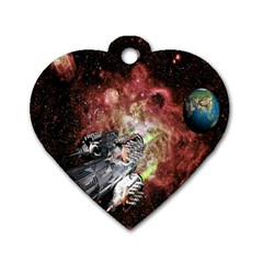 Space Dog Tag Heart (one Side) by LW323