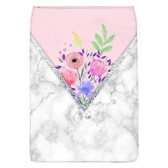 Minimal Pink Floral Marble A Removable Flap Cover (l) by gloriasanchez