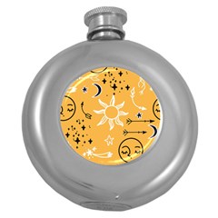 Pattern Mystic Color2 Round Hip Flask (5 Oz) by alllovelyideas