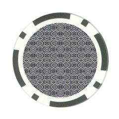 Silver Ornate Decorative Design Pattern Poker Chip Card Guard (10 Pack) by dflcprintsclothing