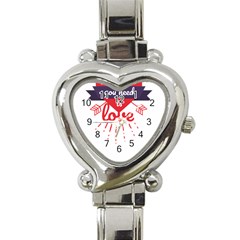 All You Need Is Love Heart Italian Charm Watch by DinzDas
