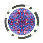 Red Blue Repeats Poker Chip Card Guard Front