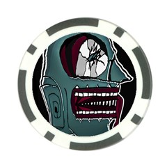 Colored Creepy Man Portrait Illustration Poker Chip Card Guard (10 Pack) by dflcprintsclothing