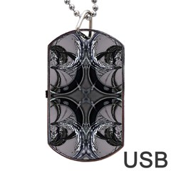 Lunar Phases Dog Tag Usb Flash (one Side) by MRNStudios