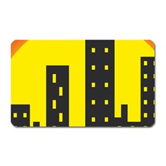 Skyline-city-building-sunset Magnet (rectangular) by Sudhe