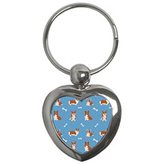 Cute Corgi Dogs Key Chain (heart) by SychEva