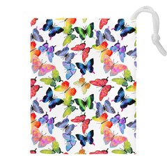Bright Butterflies Circle In The Air Drawstring Pouch (4xl) by SychEva
