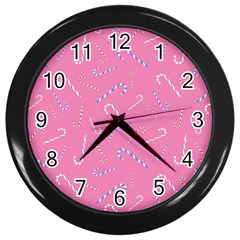 Sweet Christmas Candy Wall Clock (black) by SychEva