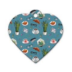 Fashionable Office Supplies Dog Tag Heart (one Side) by SychEva
