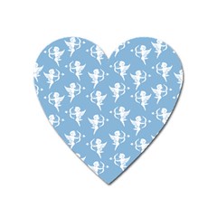 Cupid Pattern Heart Magnet by Valentinaart