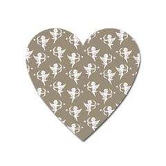 Cupid Pattern Heart Magnet by Valentinaart