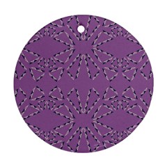 Abstract Pattern Geometric Backgrounds   Round Ornament (two Sides) by Eskimos