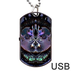 The High Priestess Card Dog Tag Usb Flash (one Side) by MRNStudios