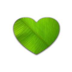 Banana Leaf Rubber Heart Coaster (4 Pack) by artworkshop