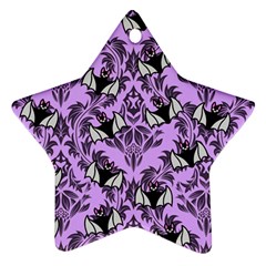 Purple Bats Star Ornament (two Sides) by NerdySparkleGoth