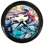 Beautifull Ariel Little Mermaid  Painting Wall Clock (Black) Front