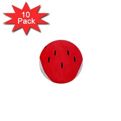 Watermelon Pillow Fluffy 1  Mini Buttons (10 Pack)  by artworkshop
